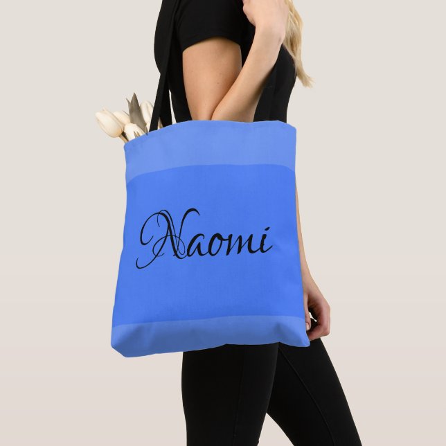 HAMbWG - Two Tone Tote Bag - Any Colour, Your Name (Close Up)