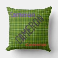 HAMbWG Vanity Pillow - Add your name - Green Plaid