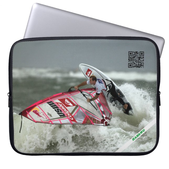 HAMbWG Wind Surfing - 15" Neoprene Computer Sleeve (Front)