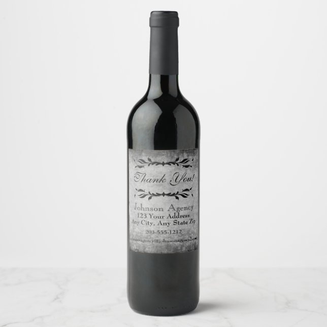 HAMbWG - Wine Bottle Label - Distressed Look (Front)