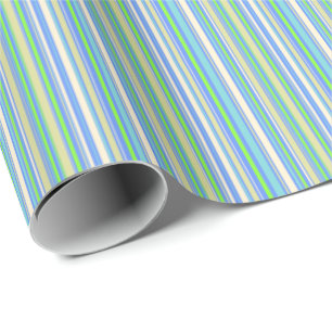 HAMbWG Wrapping Paper - Blue Sherbert Multi Stripe