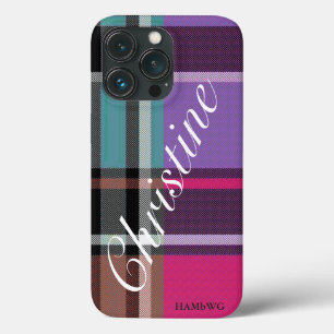 HAMbWG  Xtreme Phone Case - Bright Plaid w Pink