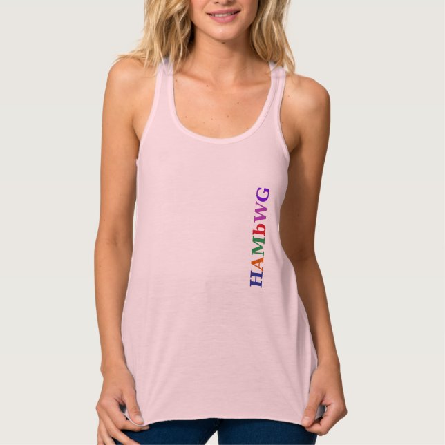 HAMbyWG - 10 Colours - Racerback Tank -Side Logo (Front)