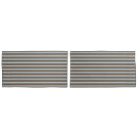 HAMbyWG - 2 Pillowcases, King Blk/Wh/Crm Strp Blk
