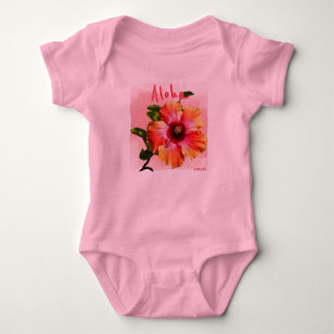 HAMbyWG - Baby' Pink Hawaiin Hibiscus t-shirt Baby Bodysuit