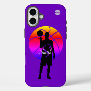HAMbyWG - Basketball Player Graphic & Your Name iPhone 16 Plus Case