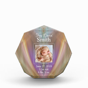HAMbyWG - Birth Photo and Stats Acrylic Keepsake Block