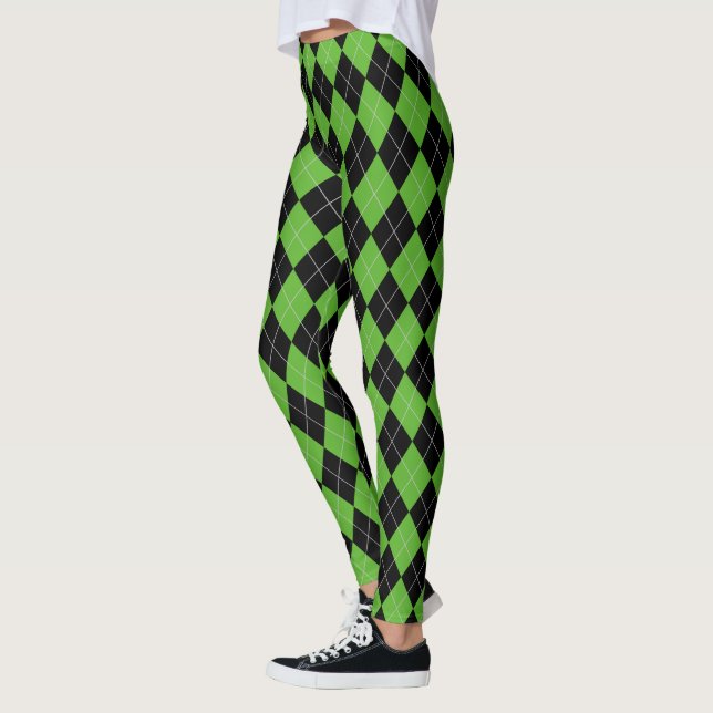 HAMbyWG Black Argyle with any other colour Leggings (Left)