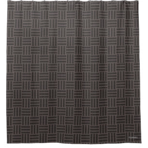 HAMbyWG - Black & Grey Woven Look Pattern Shower Curtain
