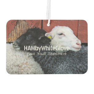 HAMbyWG - Black & White Sheep Car Air Freshener
