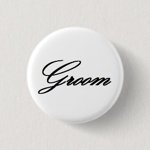 HAMbyWG -Button - Groom 3 Cm Round Badge