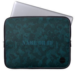 HAMbyWG - Camouflage in Teal Blue-Green Laptop Sleeve