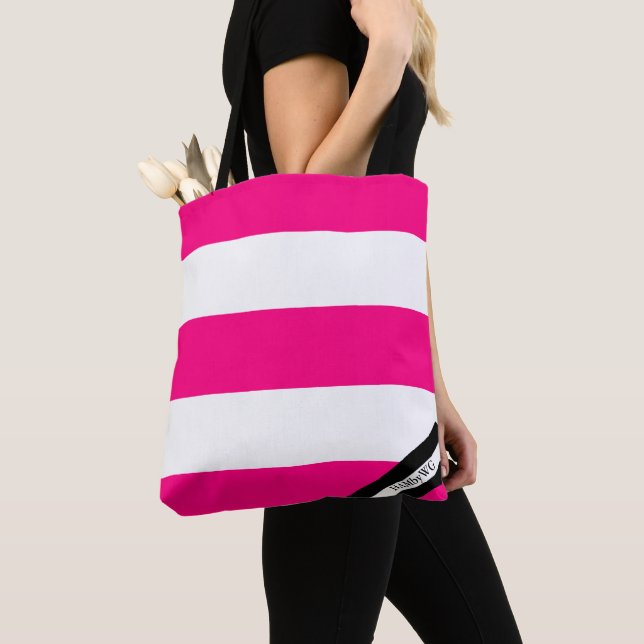 HAMbyWG - Canvas Shoulder Bag - Yellow & White (Close Up)