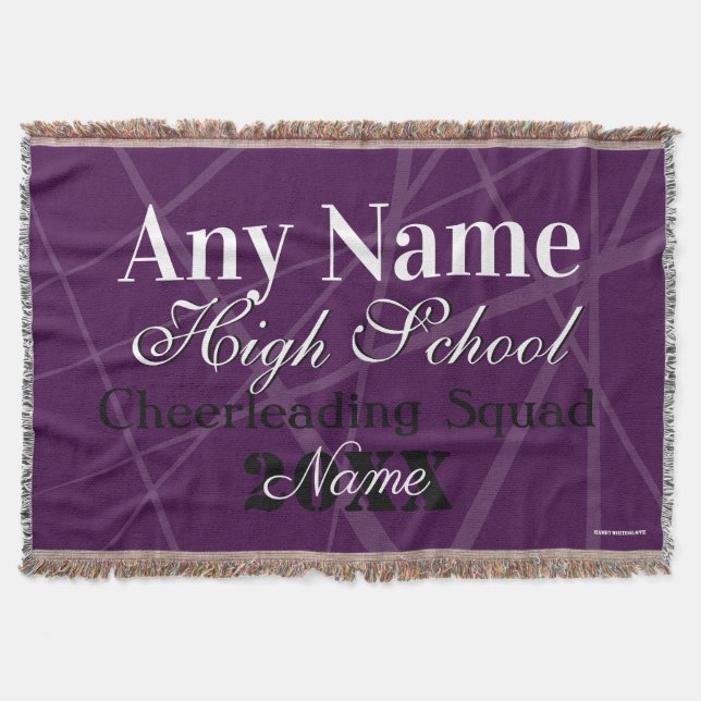 HAMbyWG - Cheerleading Squad or School Club Throw Blanket (Front)
