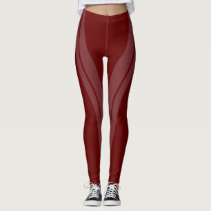 HAMbyWG - Compression Leggings - 2 Tone/Dark Red