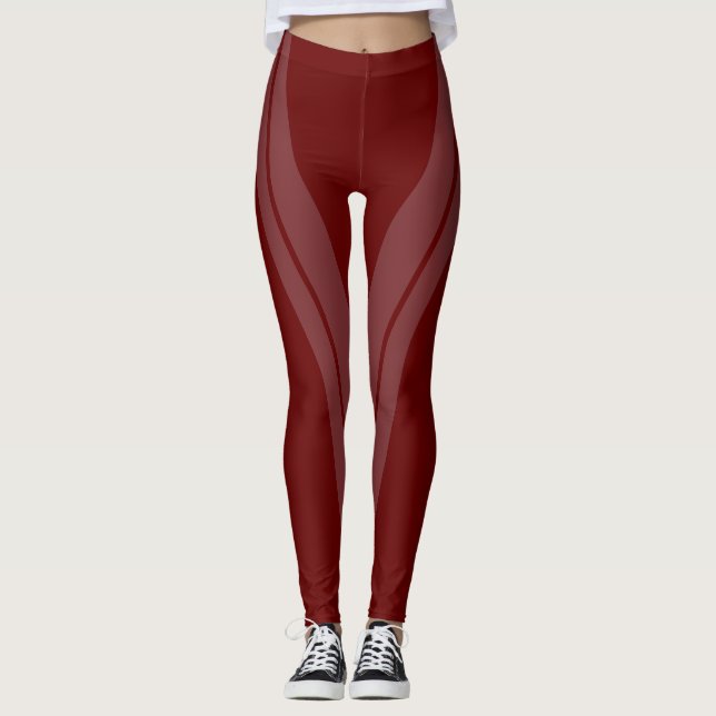 HAMbyWG - Compression Leggings - 2 Tone/Dark Red (Front)