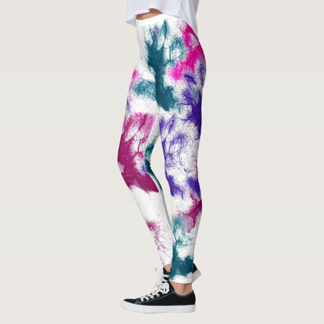 HAMbyWG - Compression Leggings - Ink Splatters (Left)