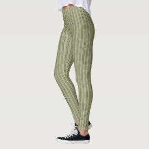 HAMbyWG - Compression Leggings - Olive Fine Stripe