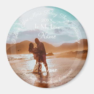 HAMbyWG -  Couple in Sunset Love Personalized Magnet