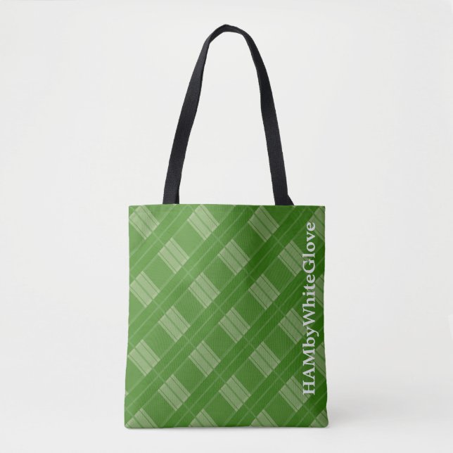 HAMbyWG Custom Plaid Tote Bag (Front)