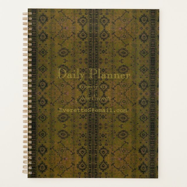 HAMbyWG - Daily Planner - Olive Green India Ink (Front)