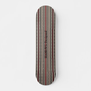 HAMbyWG Design- Skateboard - Black Red Bone Stripe