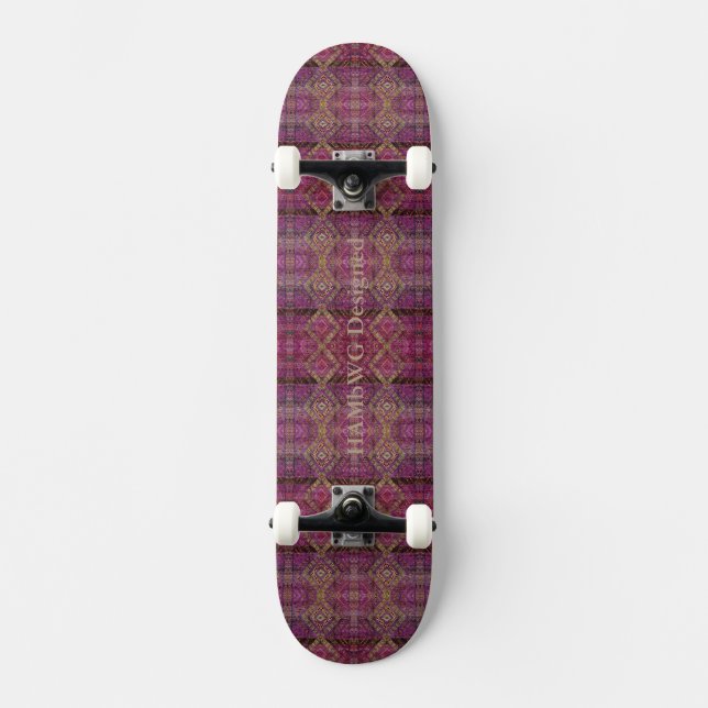 HAMbyWG Designed - Skateboard - Magenta Boho (Front)