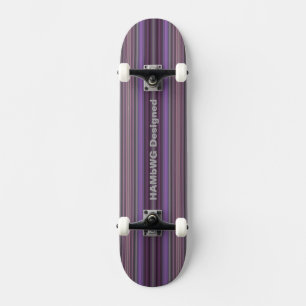 HAMbyWG Designed Skateboard - Plum Purple Stripes