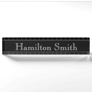 HAMbyWG - Desk Name Plate - Black Stripe