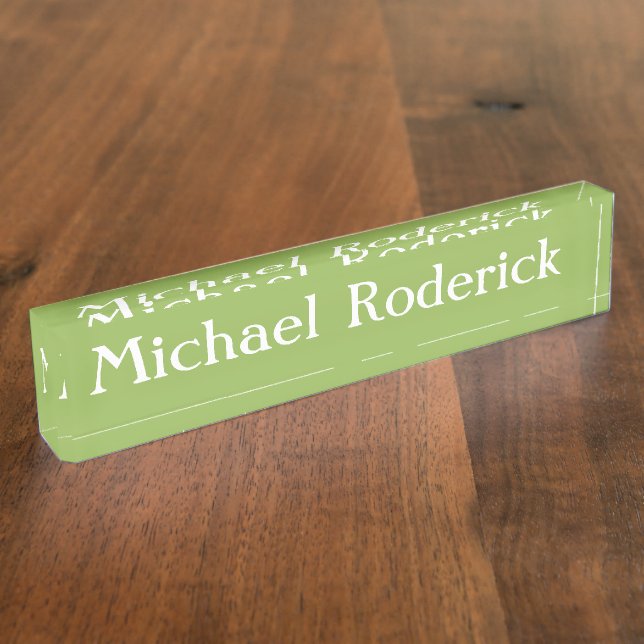 HAMbyWG - Desk Name Plate - Golf Green (Side)