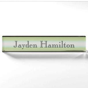 HAMbyWG - Desk Name Plate - Green & Black Gradient