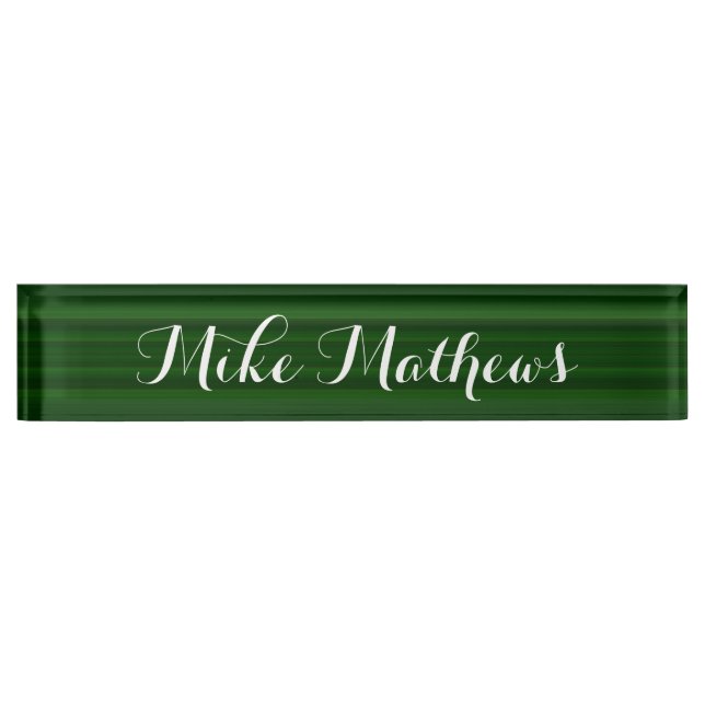 HAMbyWG - Desk Name Plate -  Green Gradient (Front)