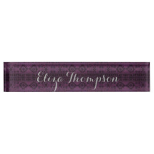 HAMbyWG - Desk Name Plate - India Ink Amethyst