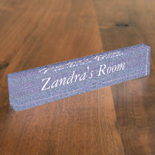 HAMbyWG - Desk Nameplate - Little Girl Purple