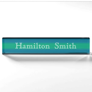 HAMbyWG -Desk Nameplate - Teal Blue Green