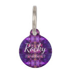 HAMbyWG - Dog Name Tag - Purple Amethyst Colour