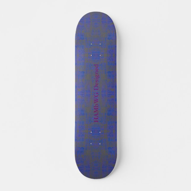 HAMbyWG Dsgnd Skateboard - Blue Distressed (Front)