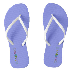 HAMbyWG - Flip-Flops - Periwinkle w Multi Logo Jandals