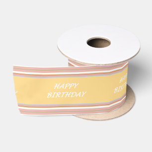 HAMbyWG - Gift Ribbon - Happy Birthday Sundae Satin Ribbon