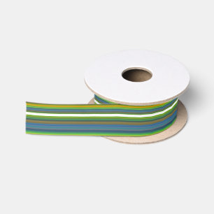 HAMbyWG - Gift Ribbon - orange green blue white Satin Ribbon