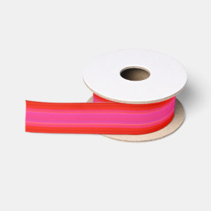 HAMbyWG - Gift Ribbon - Pink & Red Stripe Satin Ribbon