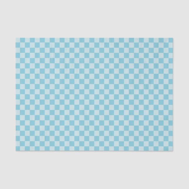 HAMbyWG - Gift Tissue - Aqua-Blue Gingham Paper (Front)