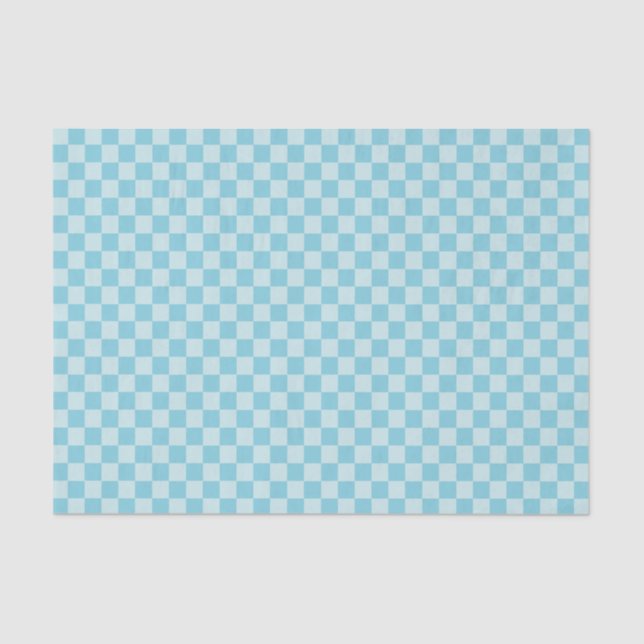 HAMbyWG - Gift Tissue - Aqua-Blue Gingham Tissue Paper (Front)