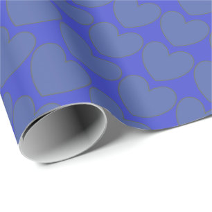 HAMbyWG - Gift Wrap - Blue Hearts w Olive