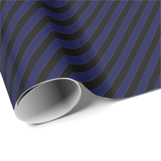 HAMbyWG Glossy Wrapping Paper - Bl/Blk Stripe (Roll Corner)