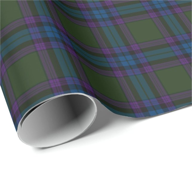 HAMbywG - Green Pink Blue Plaid Wrapping Paper (Roll Corner)