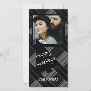 HAMbyWG - Happy Holidays - Custom Plaid Thank You Card