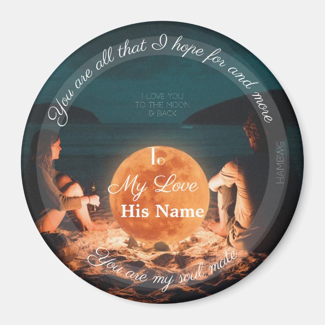 HAMbyWG - I Love You To The Moon and Back Magnet (Front)