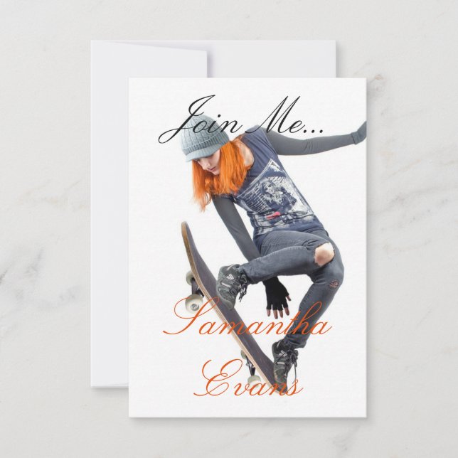 HAMbyWG - Invitation - Skateboarder (Front)