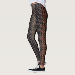 HAMbyWG Leggings - Black Gold Maroon